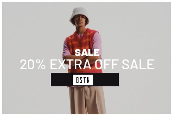 20% de remise supplémentaire sur les soldes bstn store