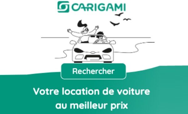 Location de voiture moins chère : 15€ sur toute réservation à partir de 149 € sur le comparateur Carigami