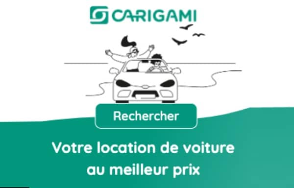 Location de voiture moins chère : 20€ sur toute réservation à partir de 199 € sur le comparateur Carigami