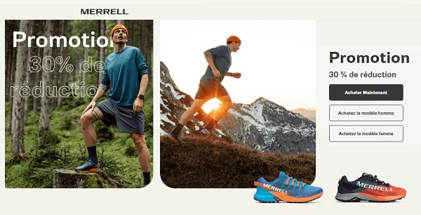 promotion Merrell remise de 30%