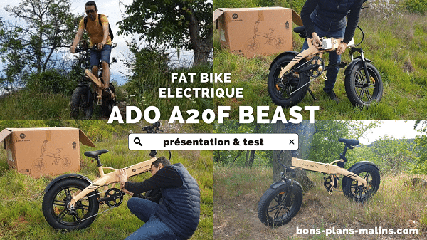 Test du vélo électrique A20F BEAST de ADO : un Fat Bike de 250W certifié CE qui passe partout