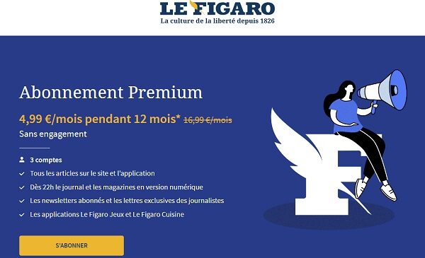 vente flash abonnement premium le figaro numérique