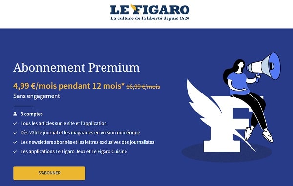 vente flash abonnement premium le figaro numérique