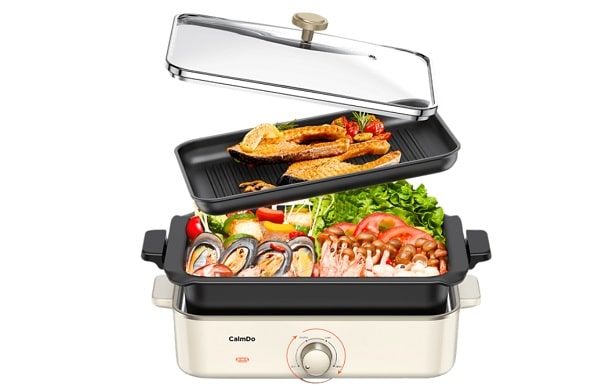 39,99€ appareil 2 en 1 plat et grill électrique CalmDo CD-EC002 1400W (au lieu du double)