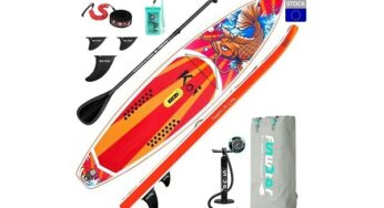 143,03€ le kit complet de paddle board gonflable Funwater Racing Roard KOI avec accessoires et pompe