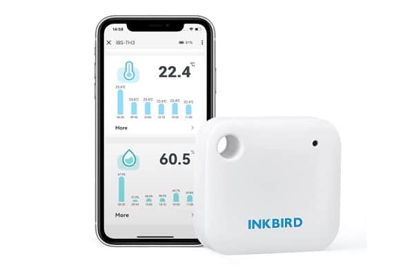 thermomètre et hygromètre wifi intérieur inkbird ibs th3