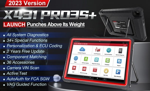 valise scanner de diagnostic automobile complet launch x431 pro3s+ plus