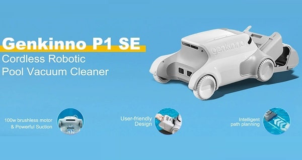 Le robot de piscine sans fil automatique Genkinno P1 SE démarqué le robot de piscine sans fil automatique genkinno p1 se démarqué