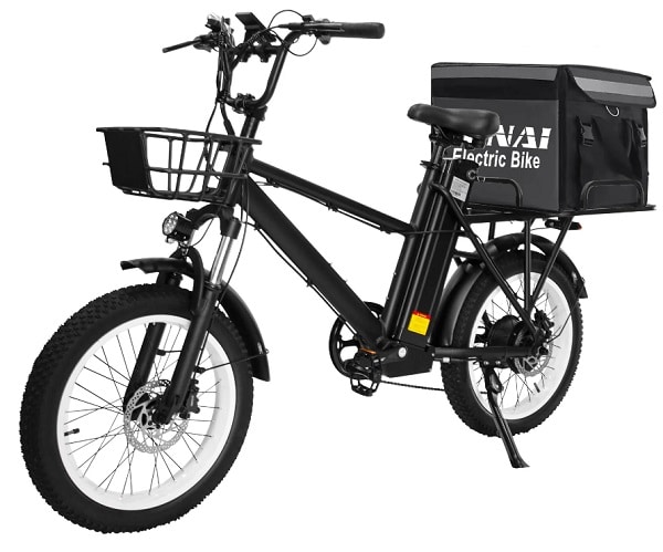 le transport et la livraison en vélo c'est possible avec ce vélo cargo électrique gunai à bas prix
