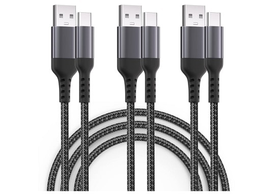 lot de 3 câbles tressés usb c vers usb a forinie