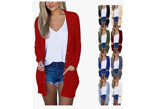 seulement 11,99€ le cardigan manches longues pour femme