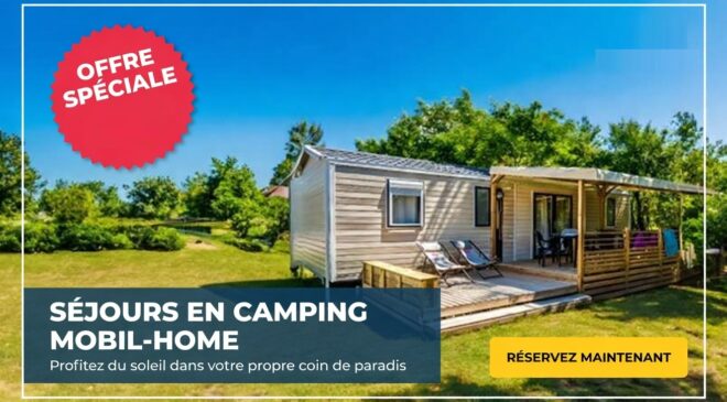 Vente Flash Camping de Carrefour Voyages : locations en Mobil-Home dès 149€ la semaine (printemps 2026)