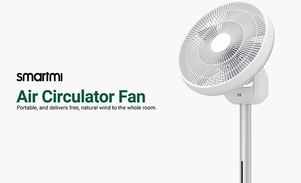 ventilateur sur pied rechargeable sans fil  smartmi de xiaomi