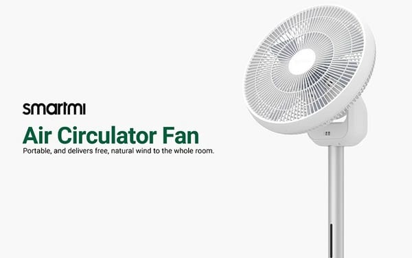 ventilateur sur pied rechargeable sans fil  smartmi de xiaomi