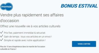 BONUS ESTIVAL MOMOX : 12% de bonus dès 20€ de valeur de votre vente de livres & médias