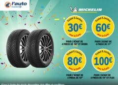 Offre Michelin Auto E. Leclerc : jusqu’à 100€ crédités en ticket Leclerc (exclu web)