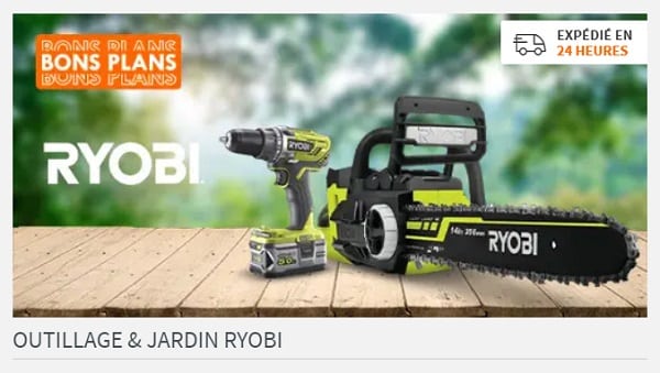 vente privée outils électroportatifs et de jardin ryobi