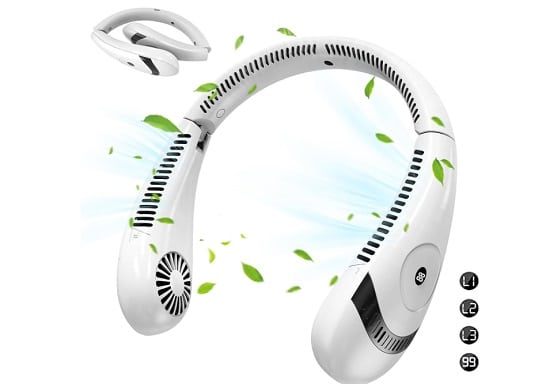 Ventilateur de tour de cou pliable et rechargeable Aionly en promotion 14,39€