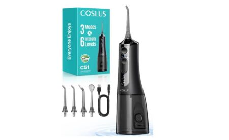 🦷 Hydropulseur Dentaire COSLUS C51 : 18 Niveaux & 300ml, à 13,49€ sur Amazon (code promo) hydropulseur coslus c51 18 niveaux, 300ml