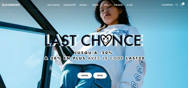 20% remise supplémentaire sur les promotions Last Chance de ElevenParis