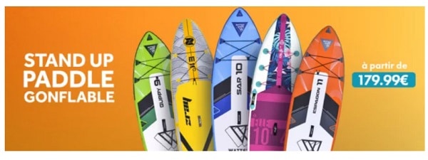 remise sur des stand up paddle en vente privée