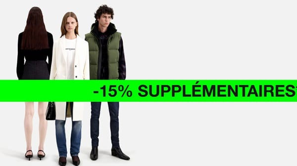 15% remise supplémentaire sur les promotions Last Chance The Kooples 