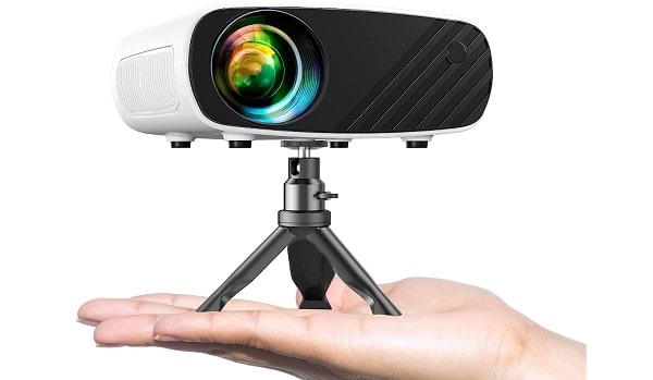 mini projecteur elephas 1080p hd pour iphone, android, windows, tv stick, hdmi, usb