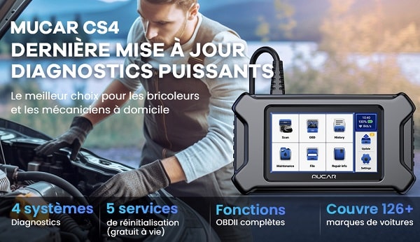 Valise diagnostic auto MUCAR CS4 en promotion au prix de 89,97€ (-50%)