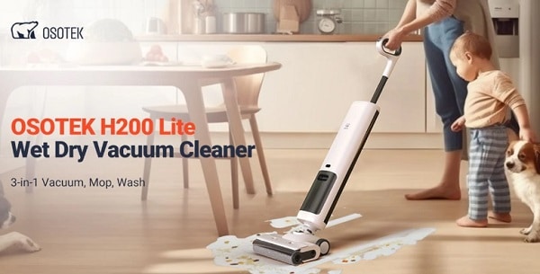 nettoyeur aspirateur & laveur sans fil osotek h200 lite est bradé