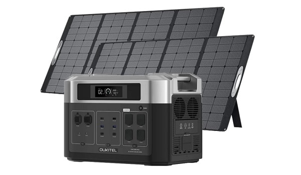 pack centrale électrique portable oukitel bp2000 + 2 panneaux solaires 400w