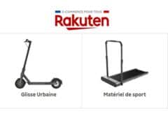 30€ remise sur les produits de glisse urbaine et matériel de sport de Rakuten dés 299€