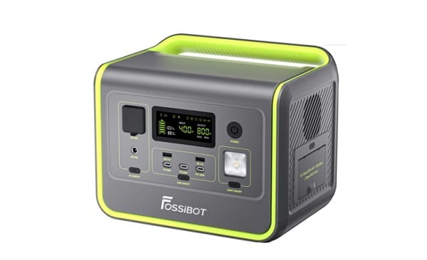 269€ ultra portable station d’alimentation portable FOSSiBOT F800 (800W, 512Wh, LiFePO4, 8 Sorties)