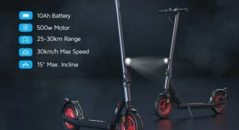 Roues de 10 pouces, moteur 500W – Trottinette iScooter i9S à seulement 259€!