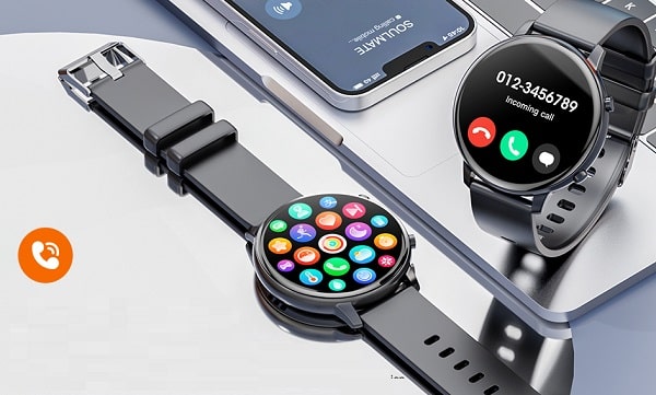 montre connectée mixte avec appels bluetooth mingtawn 1,4'