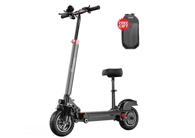 459€ trottinette tout terrain 10 pouces iScooter iX5 1000W – 45km/h avec siège et sacoche