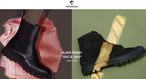 les offres black friday pataugas = tout à 50% !