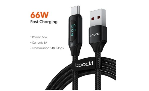 MINI PRIX : 0,49€ câble avec affichage USB A vers USB C PD 66W Toocki