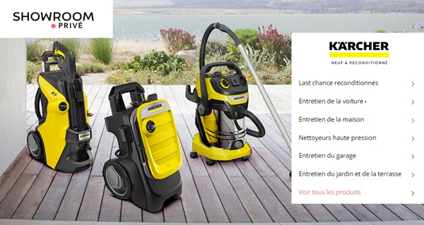 vente privée de produits neufs et reconditionnés karcher