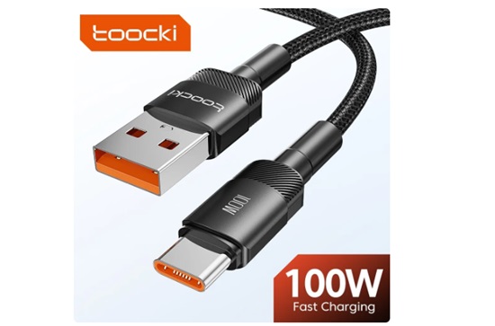 câble de 1 mètre usb a vers usb c 100w toocki