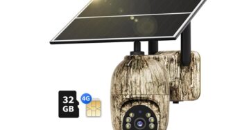 67,99€ camera extérieure de chasse rotative avec panneau solaire NUASI CB34S (SIM, 360°, vision nocturne, détection…)