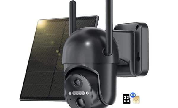 79,89€ camera surveillance extérieure 4G avec panneau solaire NUASI CB14S