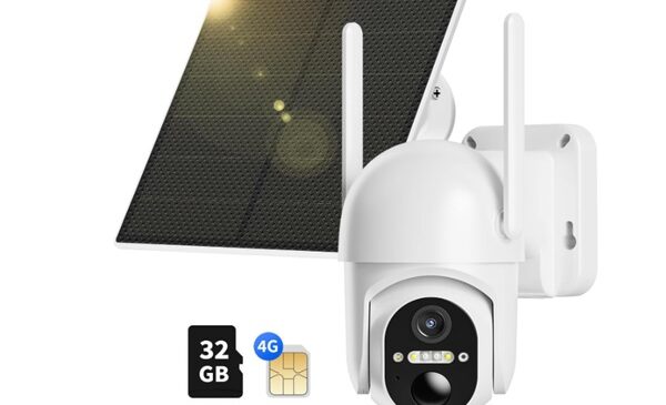 camera surveillance extérieure 4g avec panneau solaire nuasi cb14s