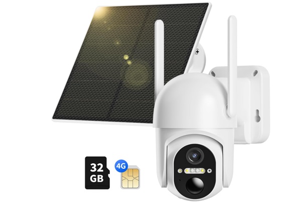 camera surveillance extérieure 4g avec panneau solaire nuasi cb14s