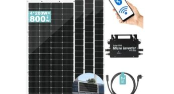 617,99€ pack centrale électrique de balcon LANPWR 800W avec 4 panneaux solaires de 200W
