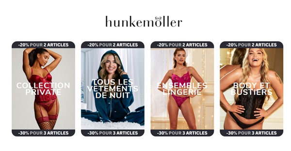 hunkemöller lingerie à prix réduit