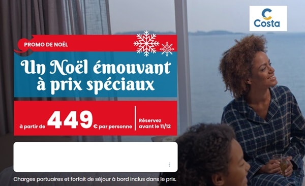 promotion costa croisières de noël