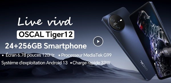 remise sur le smartphone oscal tiger 12