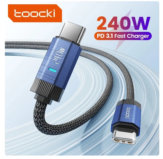 ultra rapide et puissant câble usb c vers usb c pd240w toocki en vente flash