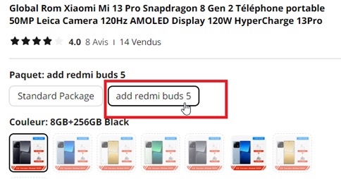 Xiaomi 13 Pro et écouteurs Redmi Buds 5 