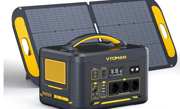 pack station électrique portable vtoman jump 2200 2200w 1548wh panneau solaire 110w